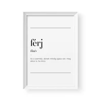 Kép 2/2 - Férj fogalom kép fehér kerettel