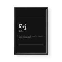 Kép 1/2 - Férj fogalom kép, fekete kerettel
