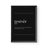 Kép 1/3 - Testvér fogalom kép, fekete kerettel