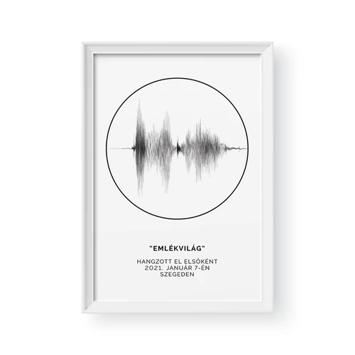 Hanghullám / Álló / Classic - Fehér kerettel