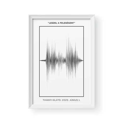 Hanghullám / Álló / Framed - Fehér kerettel