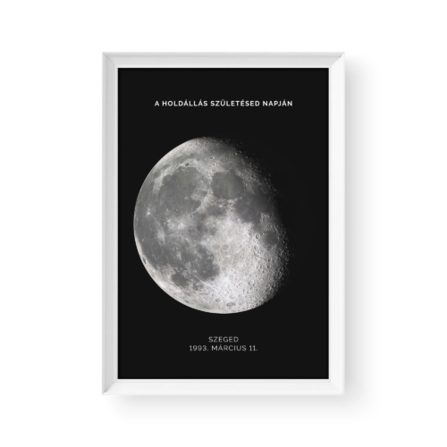 Holdfázis / Álló - Fehér kerettel