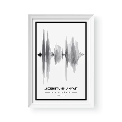 Hanghullám / Álló / Nordic - Fehér kerettel