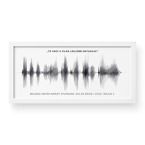 Hanghullám / Panoráma - Fehér kerettel