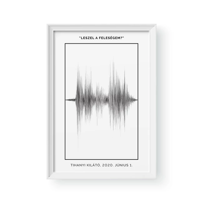 Hanghullám / Álló / Framed - Fehér kerettel