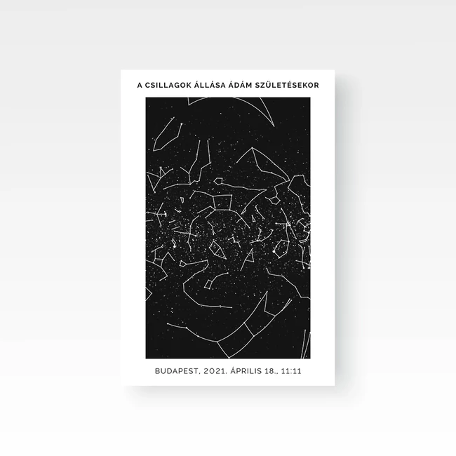 Csillagtérkép / Álló / Framed