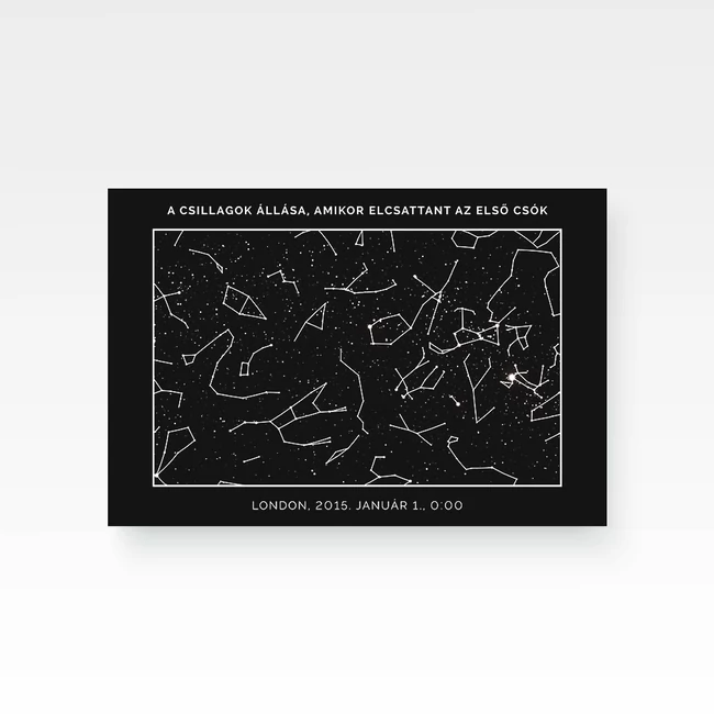 Csillagtérkép / Fekvő / Framed