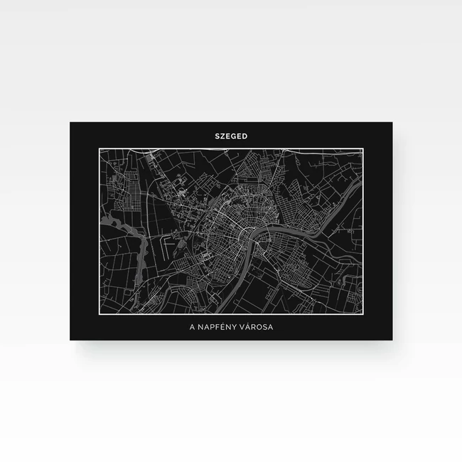 Térkép / Fekvő / Framed