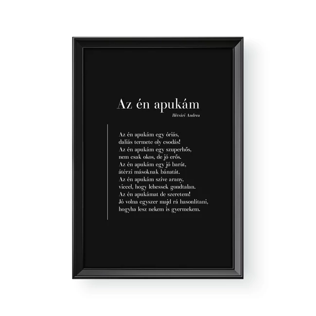 Apa verses kép fekete kerettel