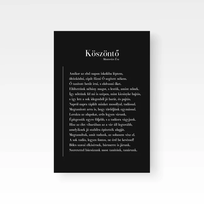 Mentovics Éva: Köszöntő