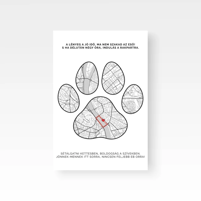 Térkép / Álló / Paw (digitális)