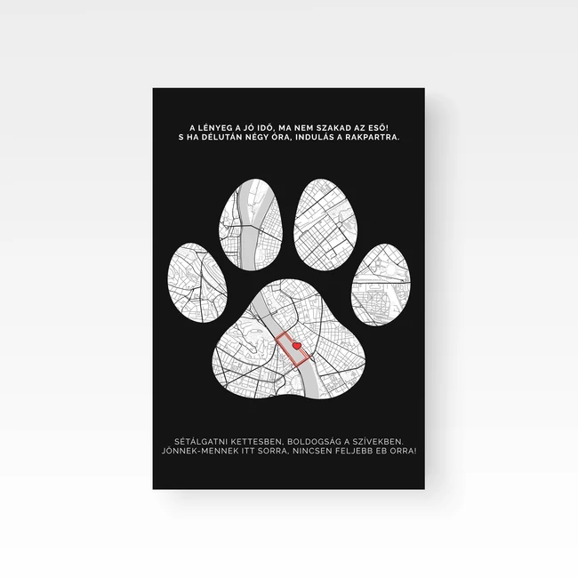 Térkép / Álló / Paw (digitális)
