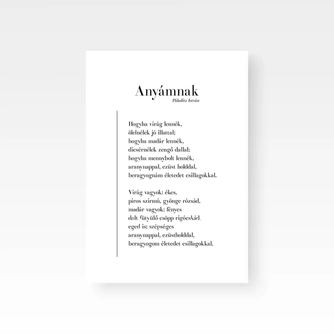 Pákolitz István: Anyámnak