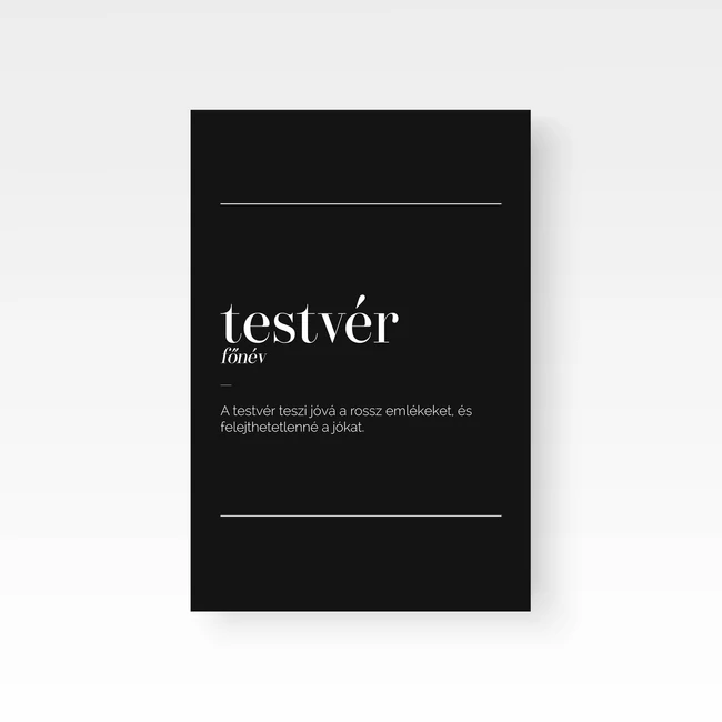 Testvér fogalom poszter
